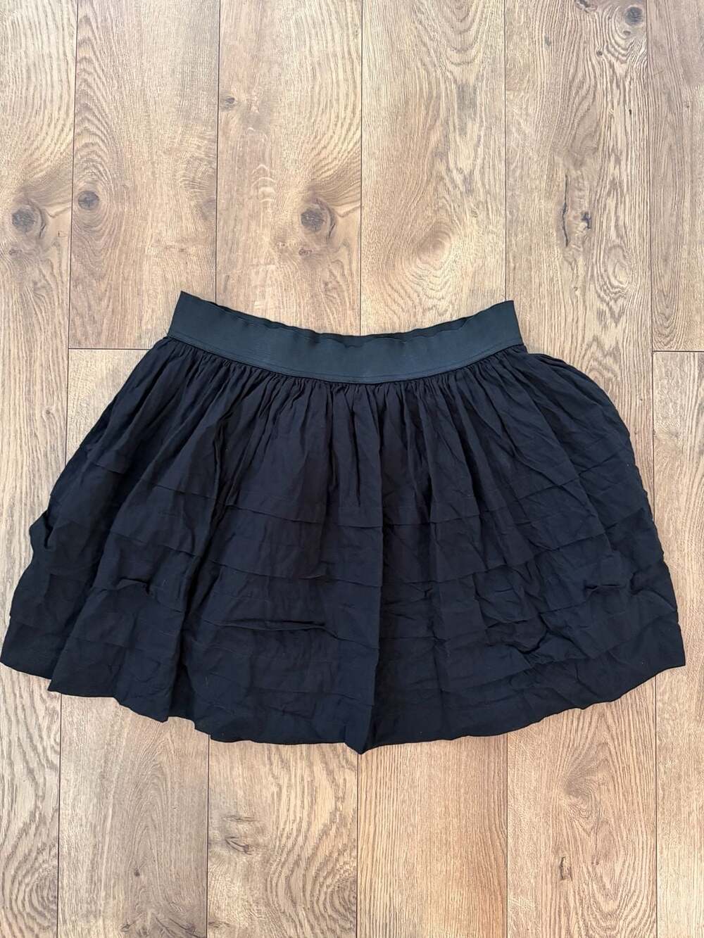 Odille Ruffled Skirt Size S Black Tiered Mini